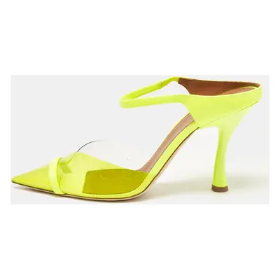 Malone Souliers Neon Yellow Iona Heel Mules Size 40.5