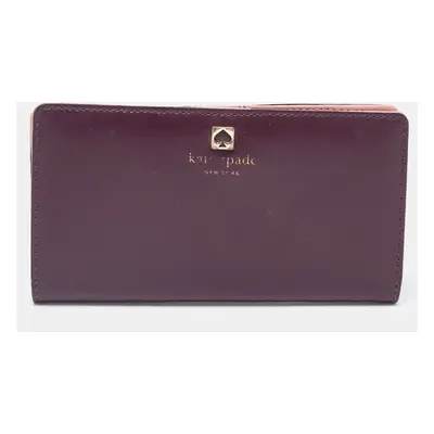 Kate Spade Purple/Pink Leather Adel Bifold Wallet