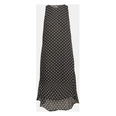 Theory Black Polka Dot Sleeveless Shift Dress