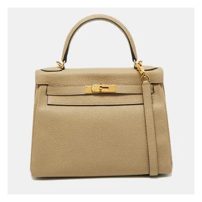 Hermès Trench Togo Leather Gold Finish Kelly Retourne Bag