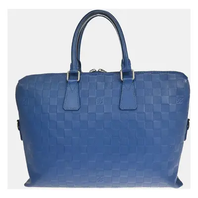 Louis Vuitton Blue Leather Porte Documents Briefcase