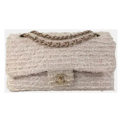 Chanel Pink Tweed Flap Bag Shoulder Bags