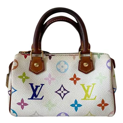 Louis Vuitton White Monogram Multicolor Canvas Mini Speedy HL Bag