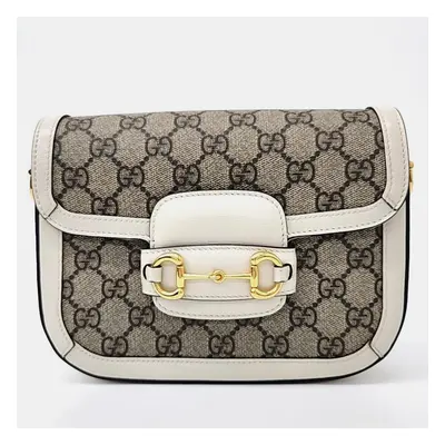 Gucci Beige GG Canvas Horsebit Mini Crossbody Bag