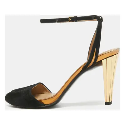 Gucci Black Suede Delphine Sandals Size