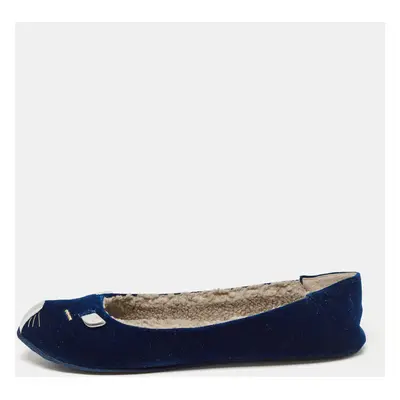 Marc by Marc Jacobs Blue Velvet Ballet Flats Size 39.5