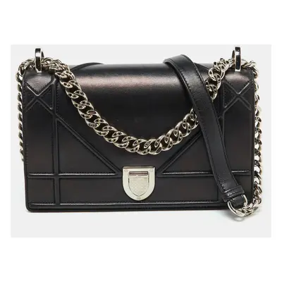 Dior Black Leather Small Diorama Flap Shoulder Bag