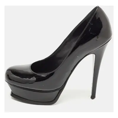 Yves Saint Laurent Black Patent Leather Platform Pumps Size