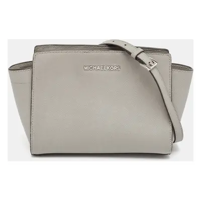 MICHAEL Michael Kors Grey Leather Small Selma Crossbody Bag