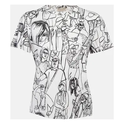 Emilio Pucci White Turisti Fiorentini Print Cotton T-Shirt