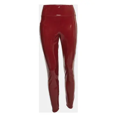 Heroine Sport Red Faux Leather Blade Leggings