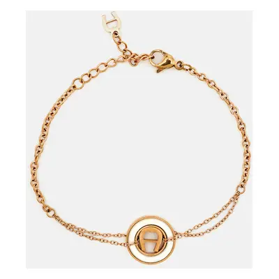 Aigner Bella Mother of Pearl Gold Tone Bracelet