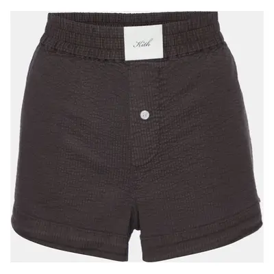 Kith Coffee Brown Seersucker Cotton Shorts