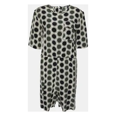 Marni Cream Dot Print Silk Playsuit