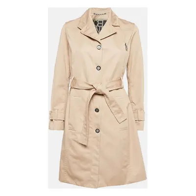 Celine Light Brown Cotton Blend Single Breasted Trench Coat