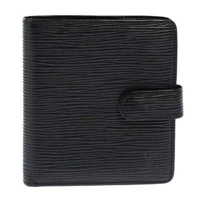 Louis Vuitton Black Epi Leather Compact Wallet