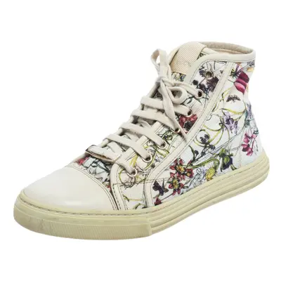 Gucci Multicolor Floral Canvas High Top Sneakers Size