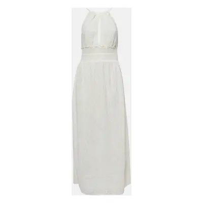 M Missoni White Patterned Knit Sleeveless Midi Dress