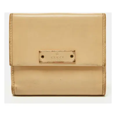 Gucci Cream Leather French Wallet