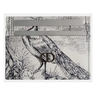 Christian Dior Toile De Jouy Peacock Card Holder