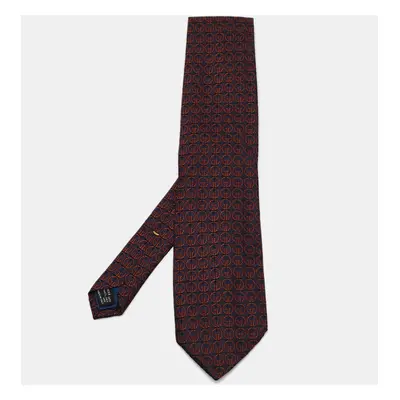 Gucci Vintage Purple/Orange Jacquard Traditional Tie