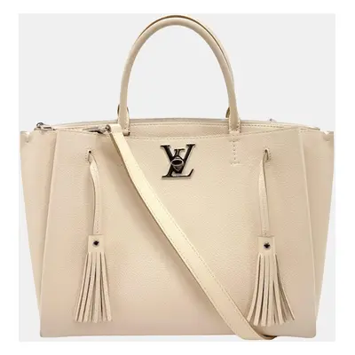 Louis Vuitton Neutrals Taurillon Leather LockMeTo Top Handle Bags