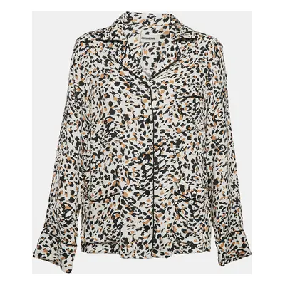 Zadig & Voltaire Brown Leopard Print Crepe Tradi Shirt