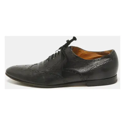 Gucci Black Brogues Leather Lace Up Oxford Size