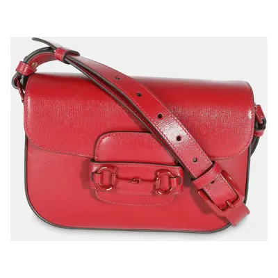 Gucci Red Calfskin Mini Horsebit Shoulder Bag