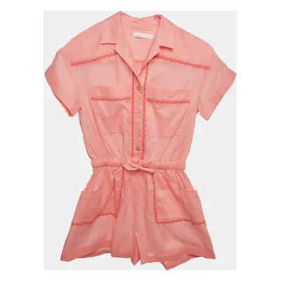 Zimmermann Pink Cotton Playsuit (10 Yrs)