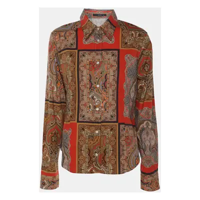 Etro Multicolor Printed Cotton Button Front Shirt