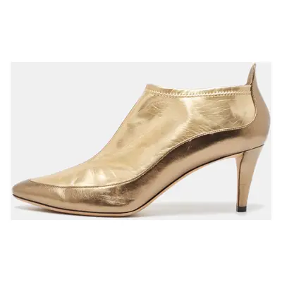 Jimmy Choo Gold Leather Dierdre Booties Size