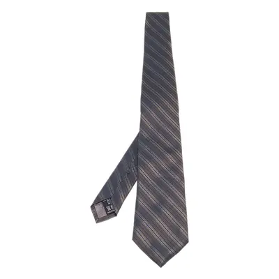 Valentino Brown Striped Silk Tie