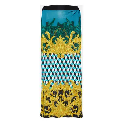 Versace Jeans Multicolor Printed Jersey Pencil Skirt