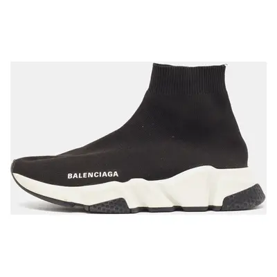 Balenciaga Black Knit Speed Trainer Sneakers Size