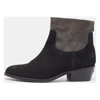 Zadig & Voltaire Black Suede Teddy Ankle Boots Size