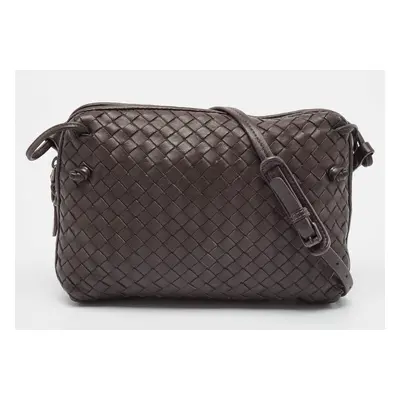 Bottega Veneta Dark Brown Leather Nodini Crossbody Bag