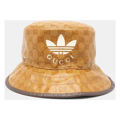 Gucci x Adidas Beige/Brown GG Crystal Canvas Bucket Hat