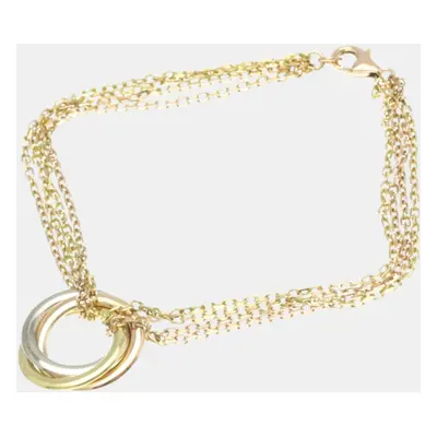 Cartier 18K Yellow Gold, Rose Gold, White Gold Trinity Chain Bracelet