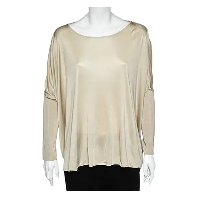 Giorgio Armani Beige Jersey Oversized Top