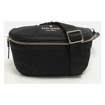 Kate Spade Black Satin Belt Bag