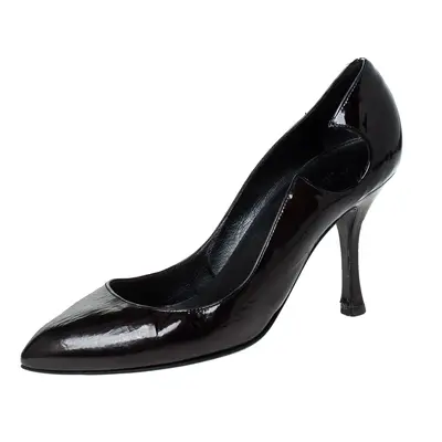 Sergio Rossi Black Patent Leather Marissa Pumps Size