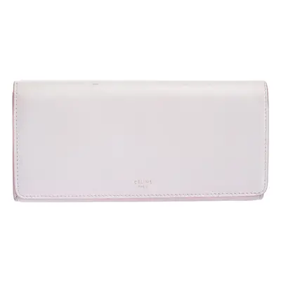 Celine Pink Leather Flap Continental Wallet