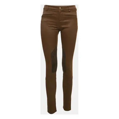 Gucci Brown Cotton Blend Gabardine Breeches Pants