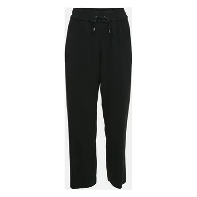 Kenzo Black Side Stripe Crepe Tack Pants