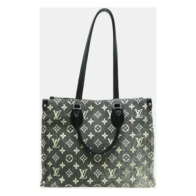 Louis Vuitton Grey Monogram Jacquard Denim On the Go MM Tote Bag