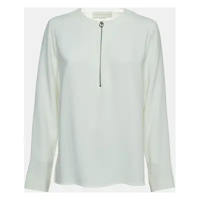 Stella McCartney Off White Crepe Long Sleeve Blouse