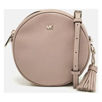 Michael Kors Beige Leather Round Crossbody Bag