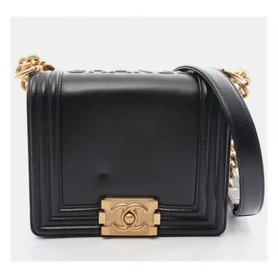 Chanel Black Leather Boy Chanel Shoulder Bag