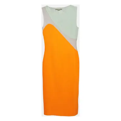 Stella McCartney Multicolor Plisse Paneled Midi Dress